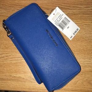Electric Blue Continental Wallet